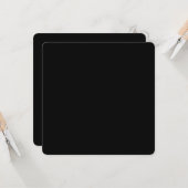 Creëer uw eigen zwarte aangepaste platte Wenskaart Kaart (Voorkant / Achterkant in situ)