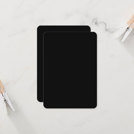 Creëer uw eigen zwarte aangepaste platte Wenskaart Kaart (Voorkant / Achterkant in situ)