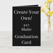 Creëer Uw eigen zwarte Afstuderen Kaart (Gele Bloem)