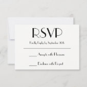 Creëer Uw eigen zwarte en witte RSVP (Voorkant)
