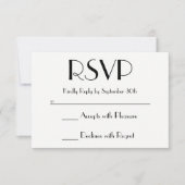 Creëer Uw eigen zwarte en witte RSVP (Voorkant)