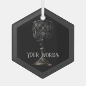 Creëer Uw eigen zwarte gotische kelk Glas Ornament (Voorkant)