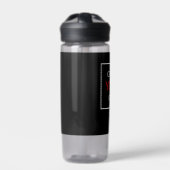 Creëer Uw eigen zwarte gym, fitness / Aangepast Waterfles (Voorkant)