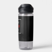 Creëer Uw eigen zwarte gym, fitness / Aangepast Waterfles (Achterkant)