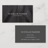 Creëer Uw eigen zwarte leder Visitekaartje (Voorkant / Achterkant)