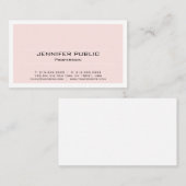 Creëer Uw eigen zwarte roze witte afbeelding Visitekaartje (Voorkant / Achterkant)