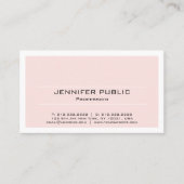 Creëer Uw eigen zwarte roze witte afbeelding Visitekaartje (Voorkant)