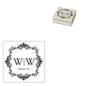 Creëer Uw Elegant Lijst Monogram Rubberstempel (Gestempeld)