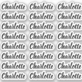 Creëer Uw Elegant Persoonlijke Manuscript - Naam Sticker (Voorkant)