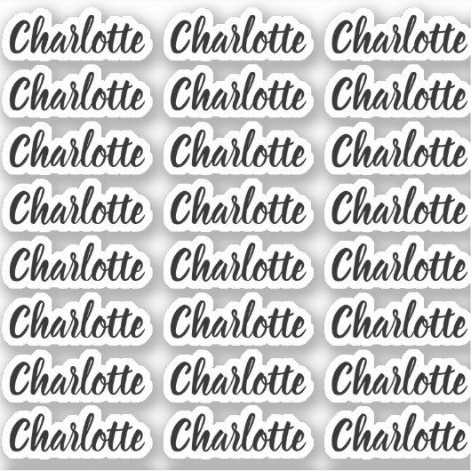 Creëer Uw Elegant Persoonlijke Manuscript - Naam Sticker (Voorkant)