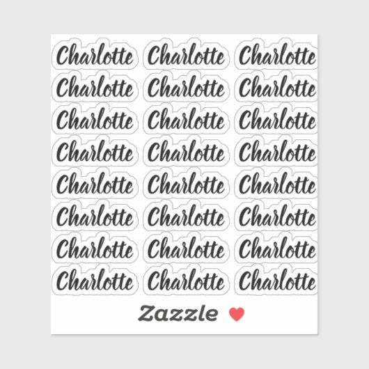 Creëer Uw Elegant Persoonlijke Manuscript - Naam Sticker (Vel)