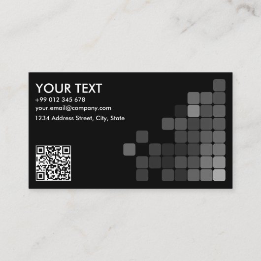 Creëer Uw Elegant Professional QR Code Busin Visitekaartje (Voorkant)