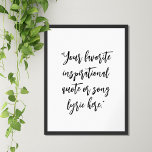 Creëer Uw Elegant Script Calligrafie Quote Poster<br><div class="desc">Creëer uw eigen aangepaste quote poster muurkunst. Beschikt over elegante minimalistische kalligrafie typografie.</div>