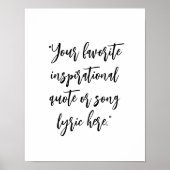 Creëer Uw Elegant Script Calligrafie Quote Poster (Voorkant)