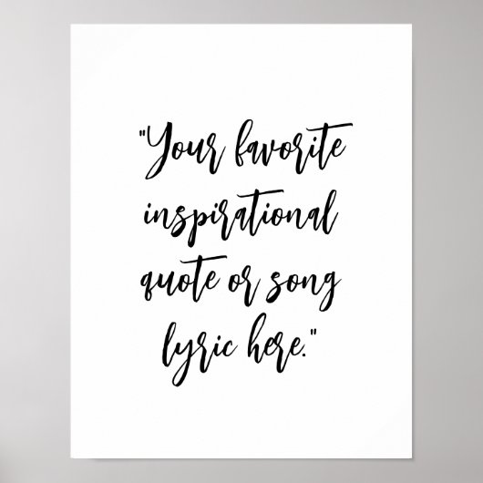 Creëer Uw Elegant Script Calligrafie Quote Poster (Voorkant)