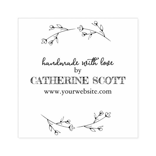 Creëer Uw Elegante Handgemaakte Naam Rubber Stamp Rubberstempel (Afrduk)