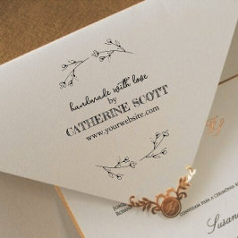 Creëer Uw Elegante Handgemaakte Naam Rubber Stamp Rubberstempel