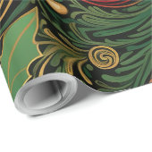 Creëer Uw Elegante Poinsettias & Baubles Cadeaupapier (Rol Hoek)