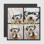 Creëer Uw Ewn 4 Foto Collage - Script Name (Voorkant / Achterkant)