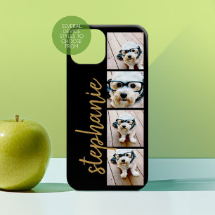 Creëer Uw Ewn 4 Foto Collage - Script Name iPhone 16 Hoesje