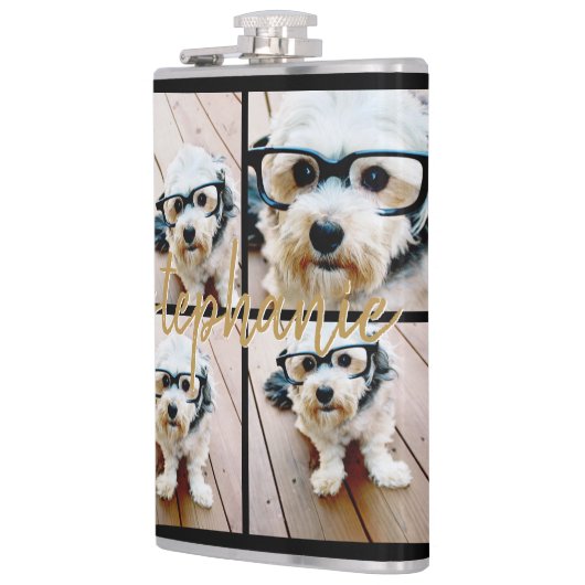 Creëer Uw Ewn 4 Foto Collage - Script Name Heupfles (Links)