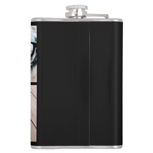 Creëer Uw Ewn 4 Foto Collage - Script Name Heupfles (Achterkant)