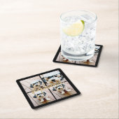 Creëer Uw Ewn 4 Foto Collage - Script Name Kartonnen Onderzetters (Insitu)