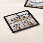 Creëer Uw Ewn 4 Foto Collage - Script Name Kartonnen Onderzetters (Schuin)