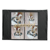 Creëer Uw Ewn 4 Foto Collage - Script Name Kussensloop (Achterkant)