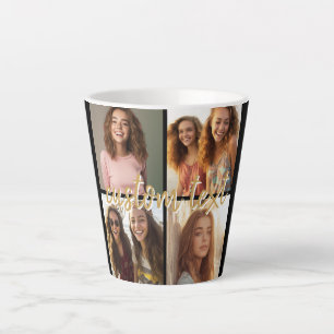 Creëer Uw Ewn 4 Foto Collage - Script Name Latte Mok