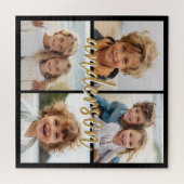 Creëer Uw Ewn 4 Foto Collage - Script Name Legpuzzel (Horizontaal)