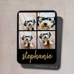 Creëer Uw Ewn 4 Foto Collage - Script Name Magneet<br><div class="desc">Gebruik maximaal vier vierkante of zelfgemaakte telefoonfoto's om een uniek en persoonlijk cadeau te creëer. Of je kunt de hipster puppy houden en een trendy keepslag maken. Als u de afbeeldingen moet aanpassen,  klik op het aanpassingshulpmiddel om veranderingen aan te brengen.</div>