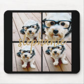 Creëer Uw Ewn 4 Foto Collage - Script Name Muismat (Voorkant)