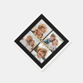 Creëer Uw Ewn 4 Foto Collage - Script Name Servet (Hoek)