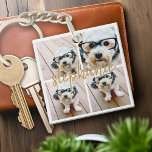 Creëer Uw Ewn 4 Foto Collage - Script Name Sleutelhanger<br><div class="desc">Gebruik maximaal vier vierkante of zelfgemaakte telefoonfoto's om een uniek en persoonlijk cadeau te creëer. Of je kunt de hipster puppy houden en een trendy keepslag maken. Als u de afbeeldingen moet aanpassen,  klik op het aanpassingshulpmiddel om veranderingen aan te brengen.</div>