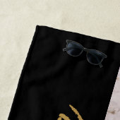 Creëer Uw Ewn 4 Foto Collage - Script Name Strandlaken (In situ)