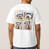 Creëer Uw Ewn 4 Foto Collage - Script Name T-shirt (Achterkant)