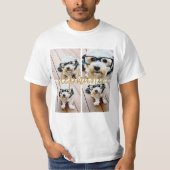 Creëer Uw Ewn 4 Foto Collage - Script Name T-shirt (Voorkant)