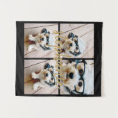 Creëer Uw Ewn 4 Foto Collage - Script Name Wandkleed (Voorkant (horizontaal))