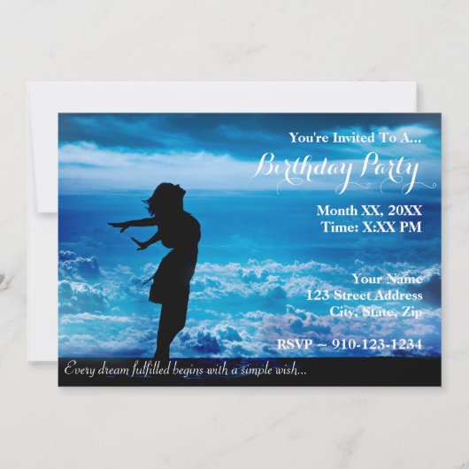 Creëer Uw Ewn Birthday Celebration Uitnodiging (Voorkant)