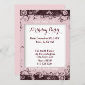 Creëer Uw Ewn Birthday Party Uitnodiging (Voorkant / Achterkant)