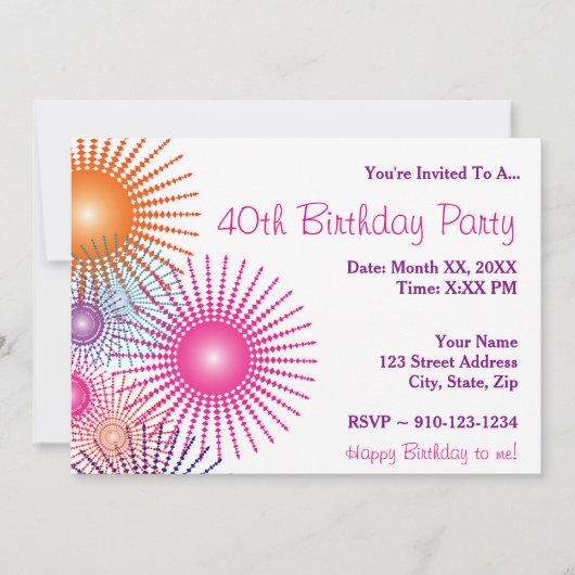 Creëer Uw Ewn Birthday Party Uitnodiging (Voorkant)