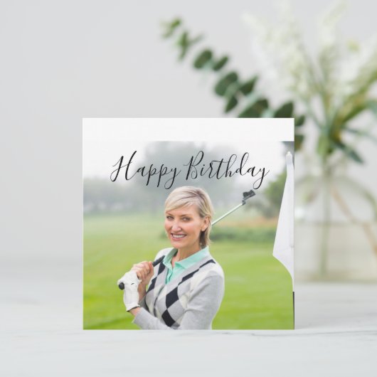 Creëer Uw Ewn Happy Birthday om te golfer (Staand voorkant)