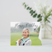 Creëer Uw Ewn Happy Birthday om te golfer Briefkaart (Staand voorkant)