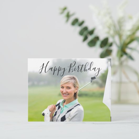Creëer Uw Ewn Happy Birthday om te golfer Briefkaart (Staand voorkant)
