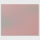 Creëer Uw Ewn Red & White Chevron Cadeaupapier (Vlak)