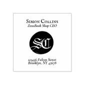 Creëer uw ExLibris-monogram Books Retouradres Rubberstempel (Afrduk)