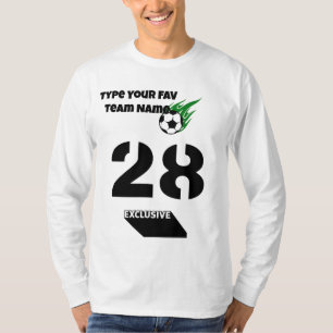 Creëer uw Fav Team 28 Football Voetbal Sport T-shirt