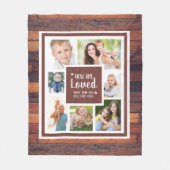 Creëer Uw foto collage Rustic Dark Wood Fleece Deken (Voorkant)