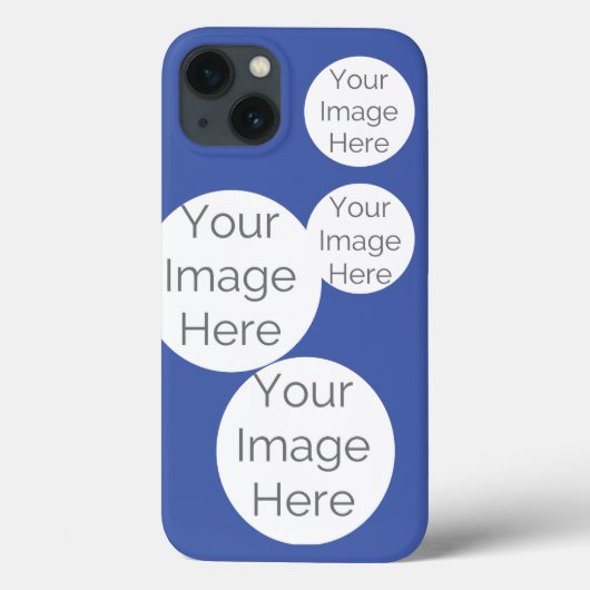 creëer uw foto telefoon geval blauw fotocollage Case-Mate iPhone case (Achterkant)